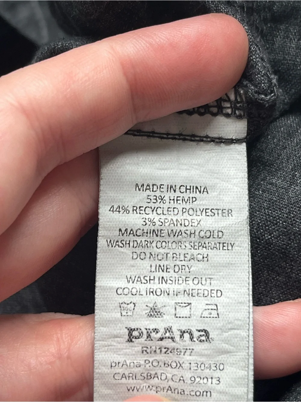 Prana Sutra Hemp Pants Relaxed Fit Wide Leg Lightweight Gray Large